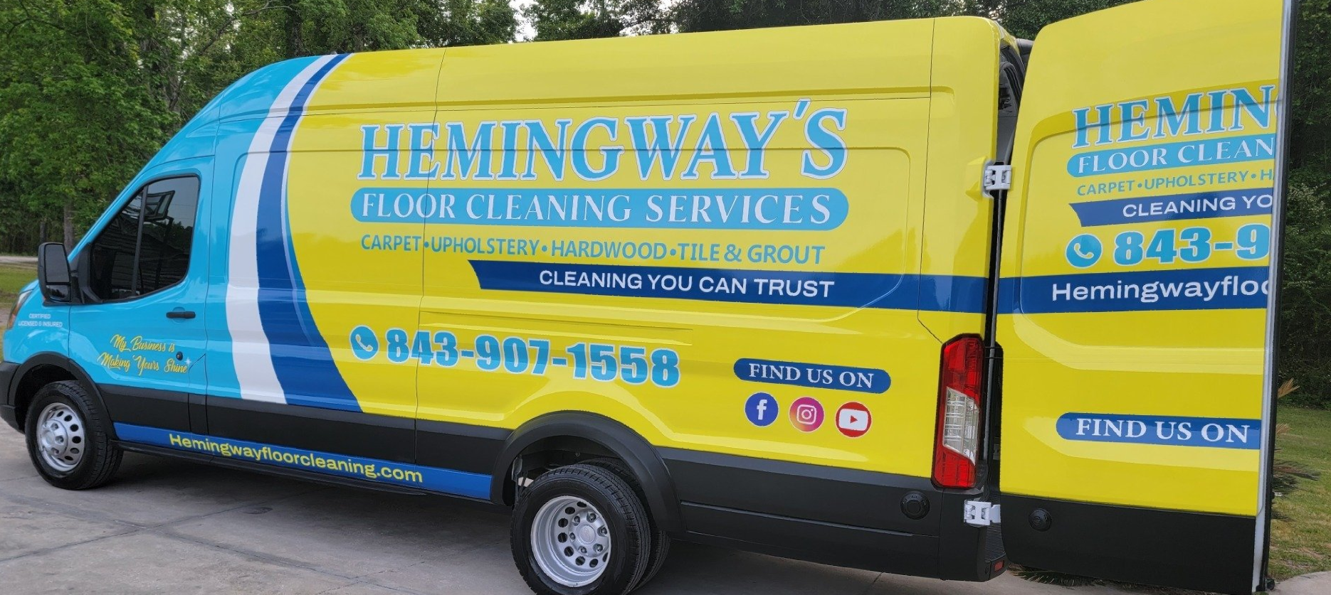 hemingways-floor-cleaning-van-wrap