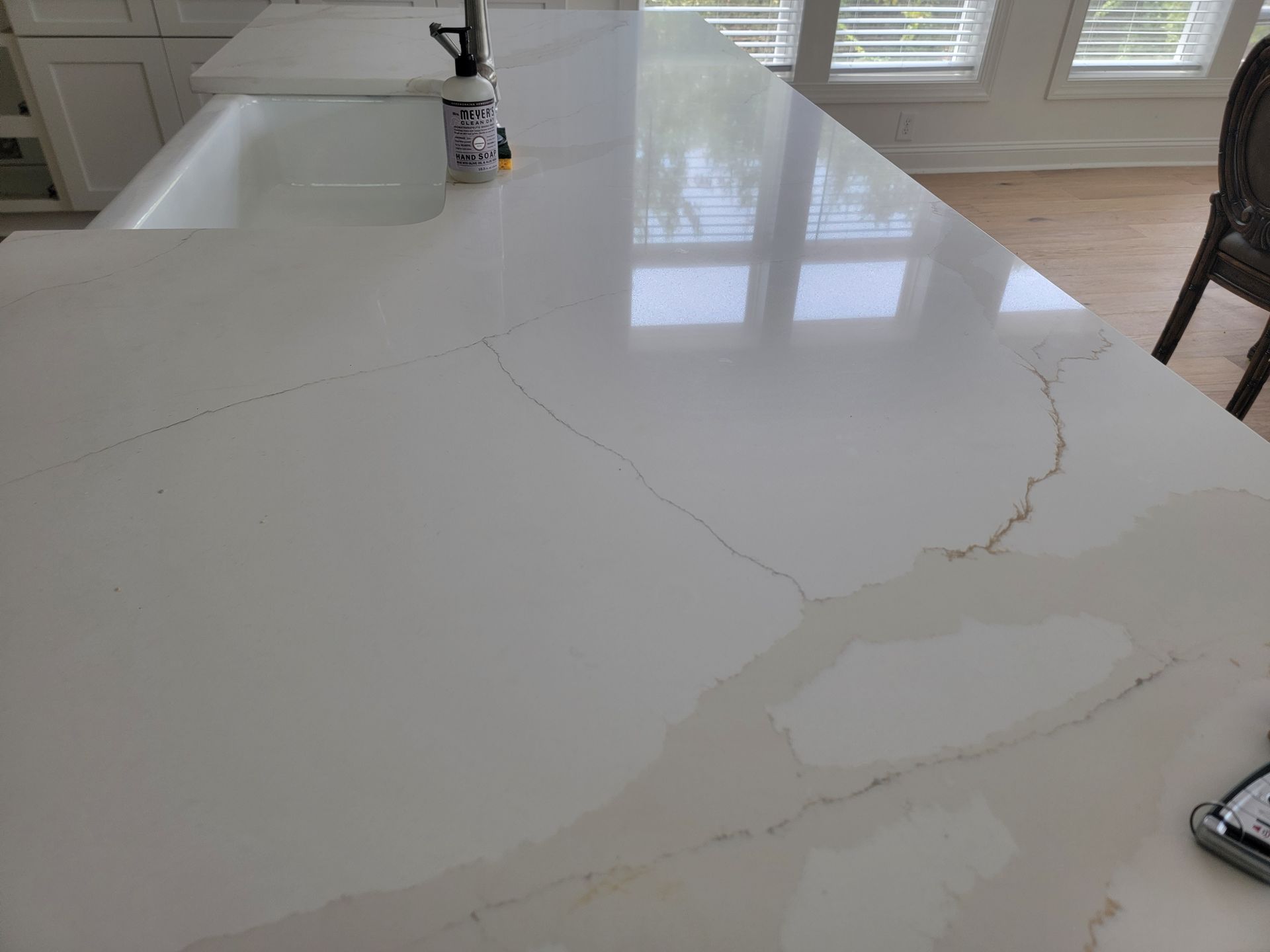 granite countertop restoration on white countertops