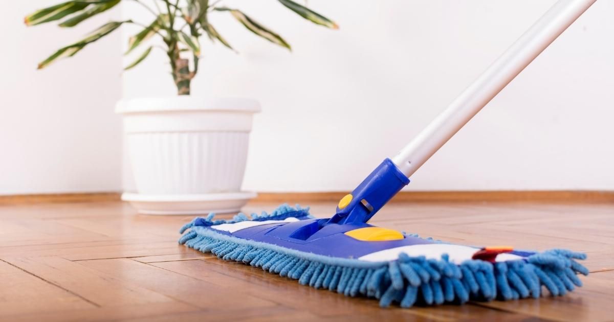 soft mop on a hardwood floor