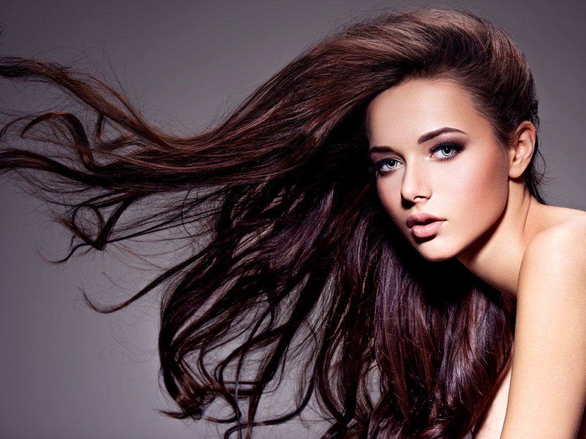 brunette with long hair