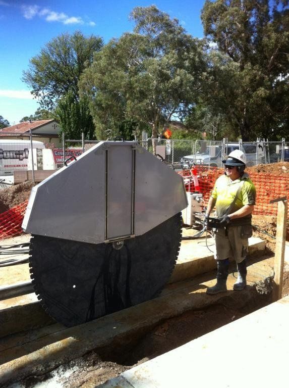 Big cutter being brought at the construction site