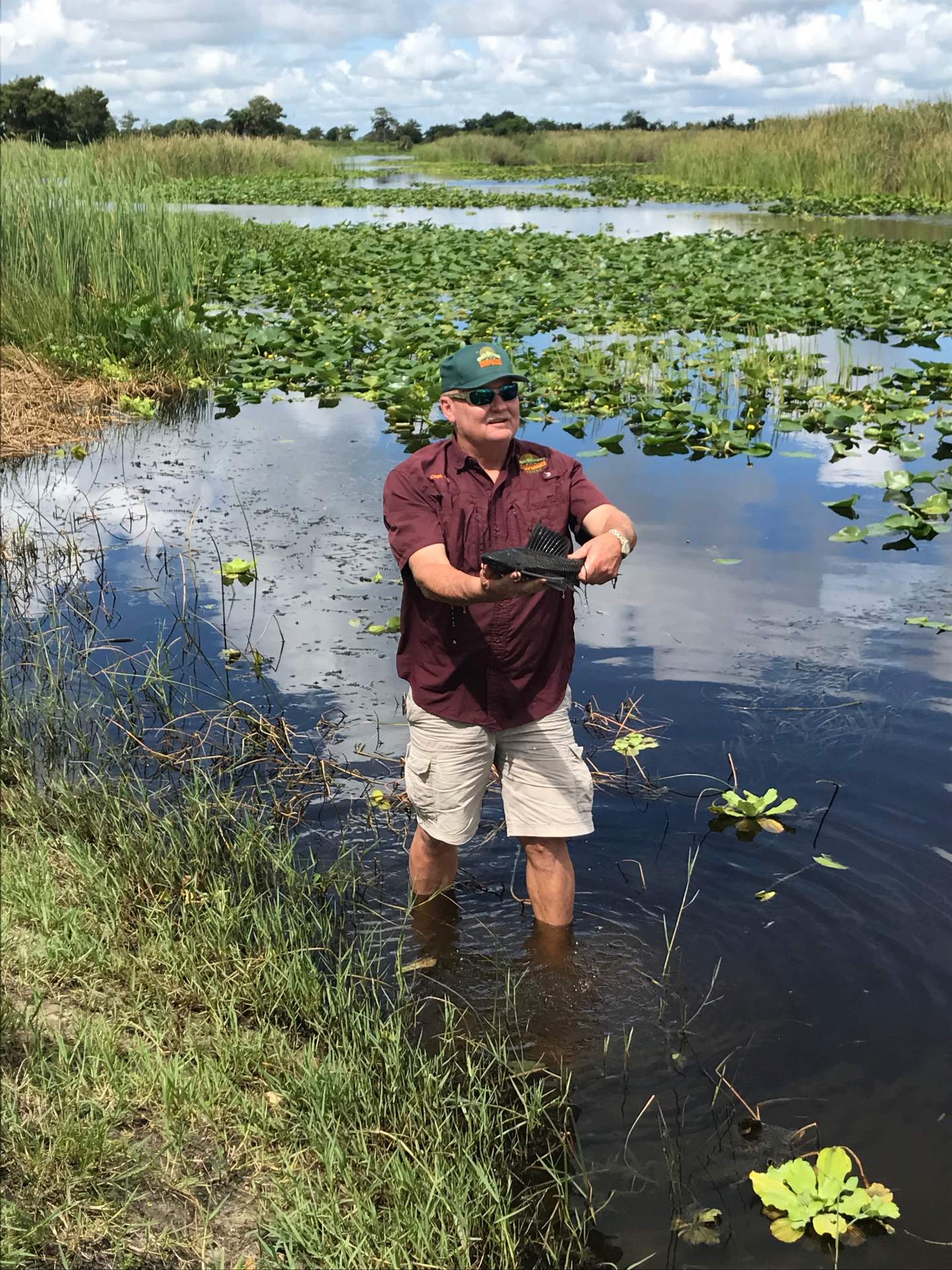 Captain John standing in the water