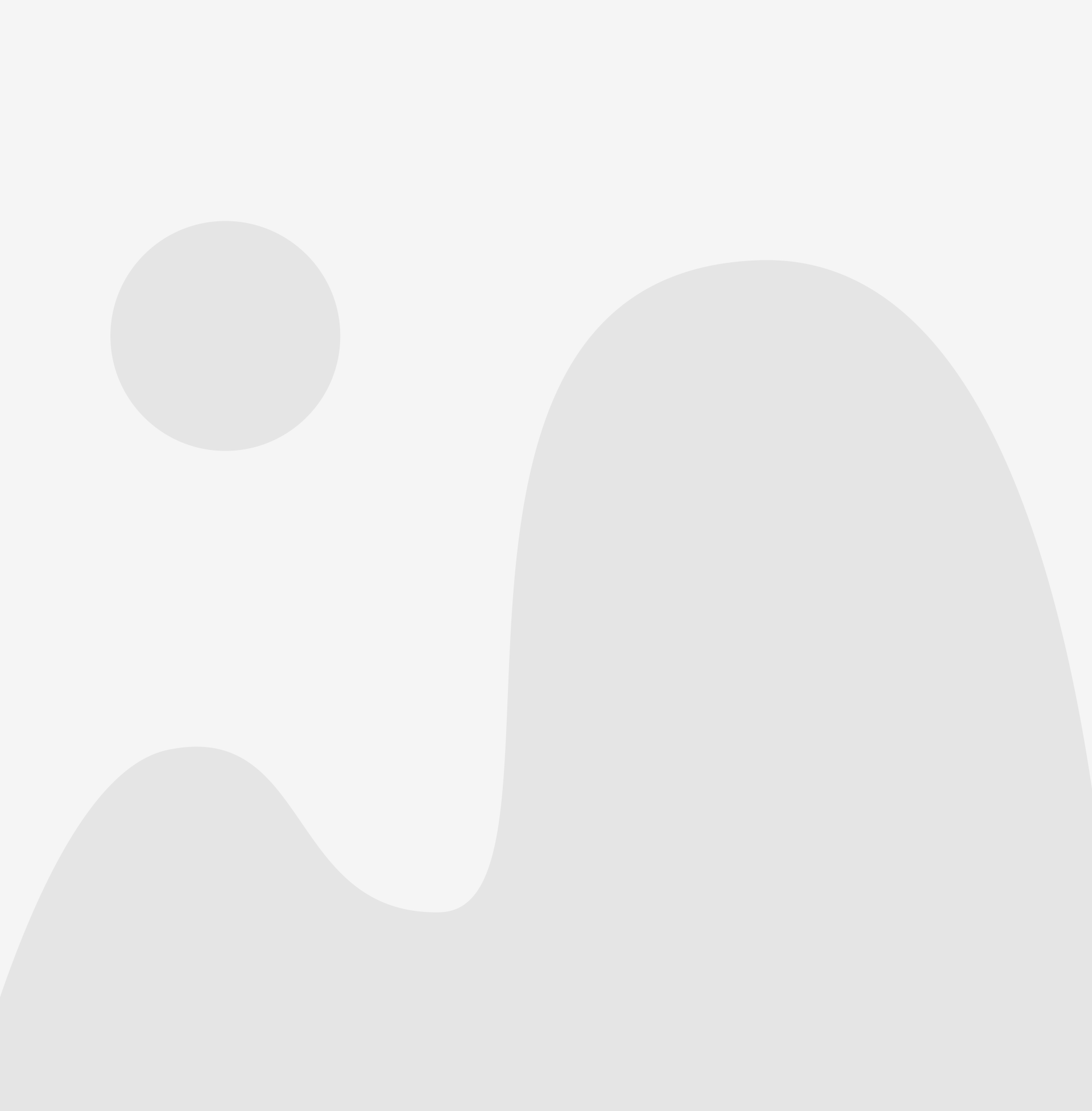 Light gray abstract shape with a small gray circle on a pale background