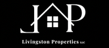 White JP logo with a house icon above &ldquo;Livingston Properties LLC&rdquo; on a black background
