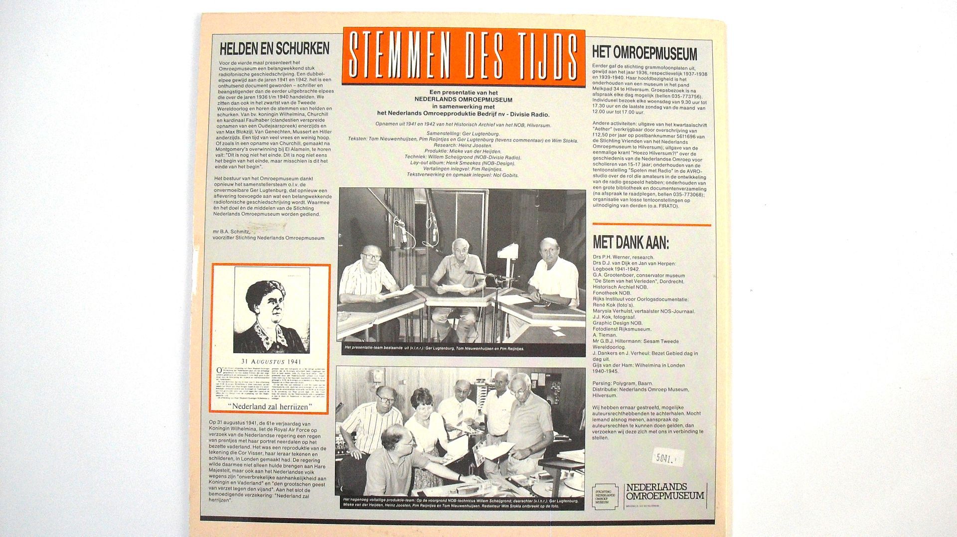 Stemmen des tijds 1941-1942, Dubbel LP