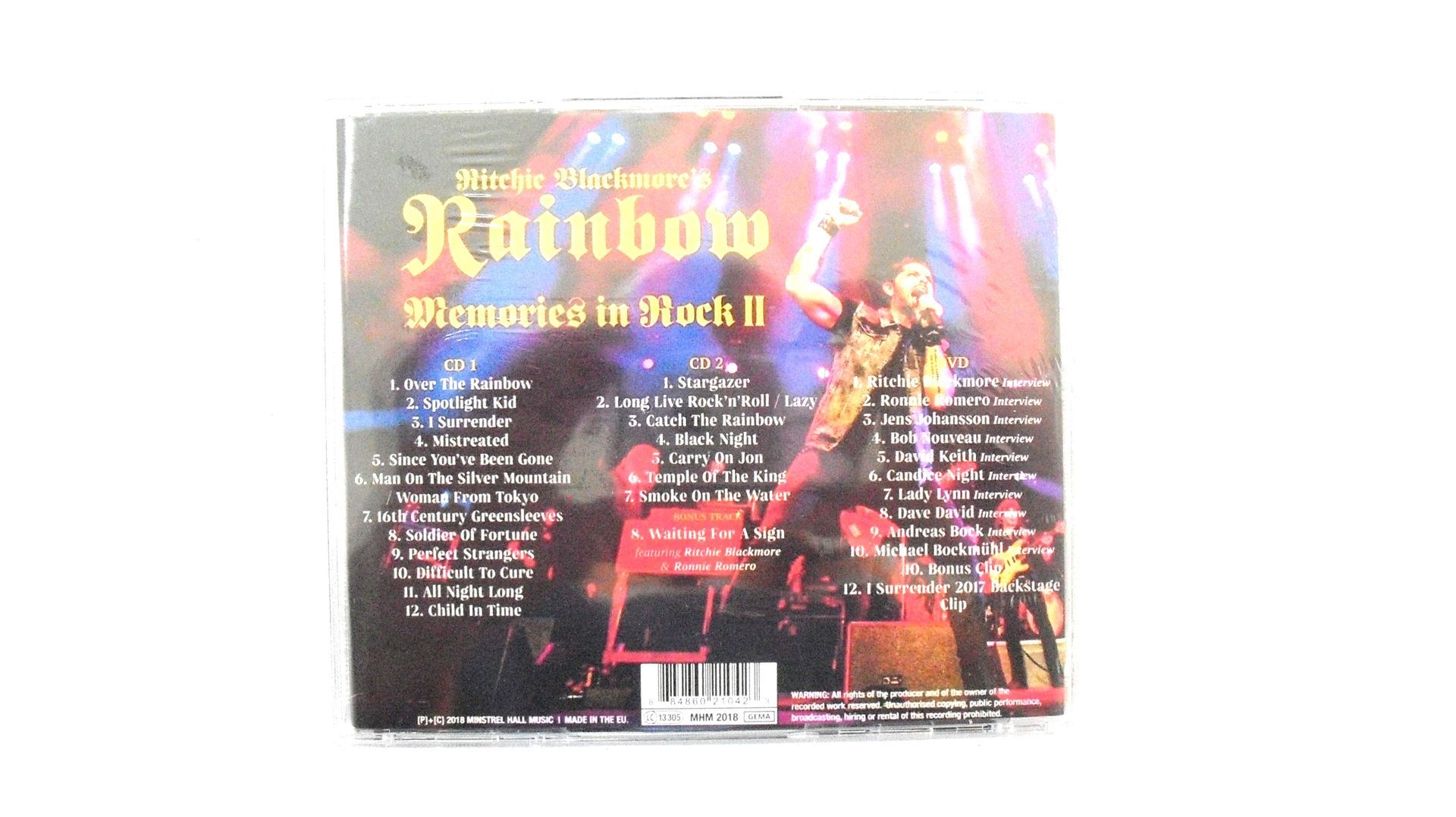 Ritchie Blackmore's Rainbow - Memories in Rock II, 2 CD + 1 DVD