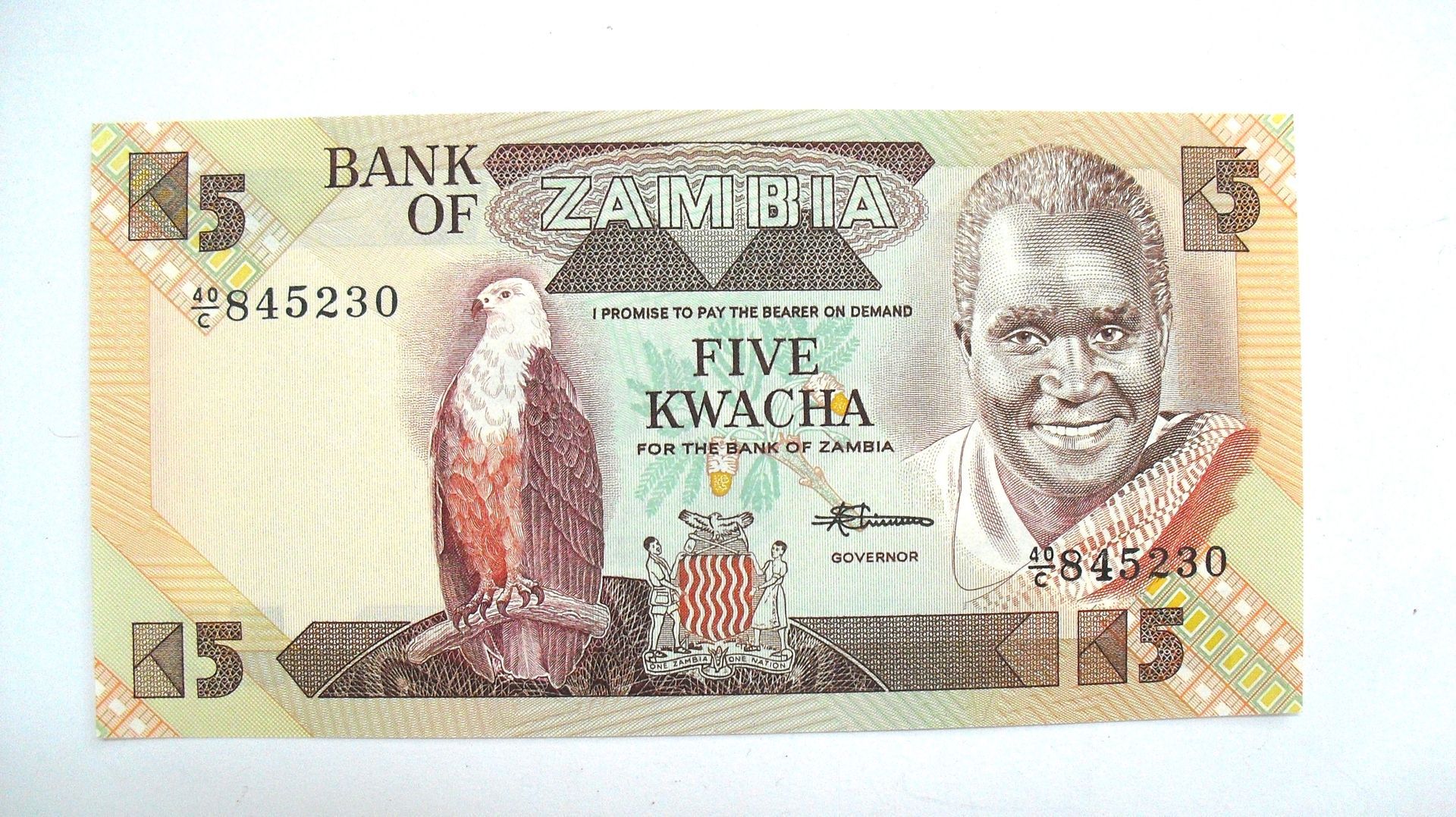 Zambia: 5 Kwacha, 1980, UNC