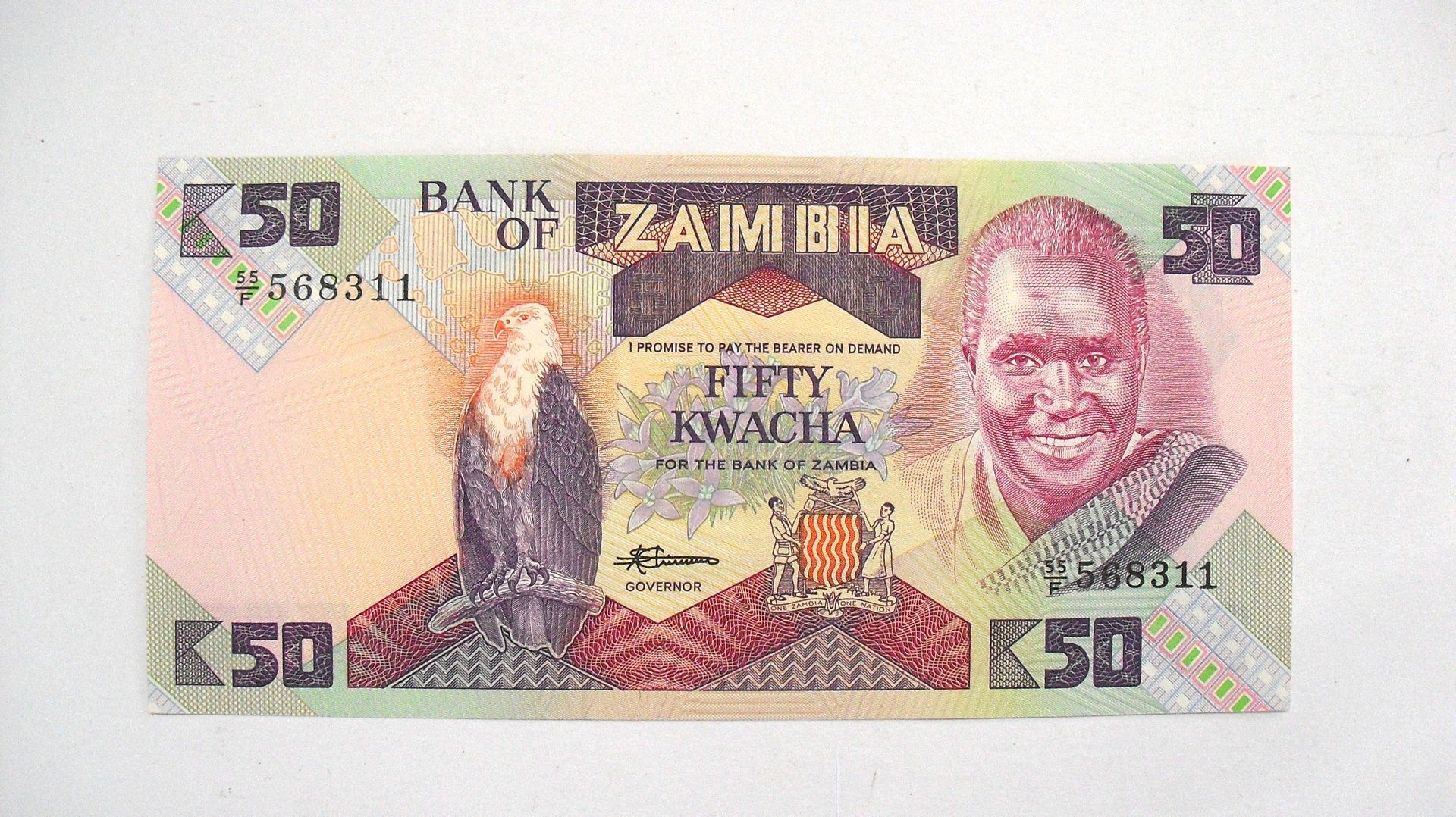Zambia: 50 Kwacha, 1986, UNC
