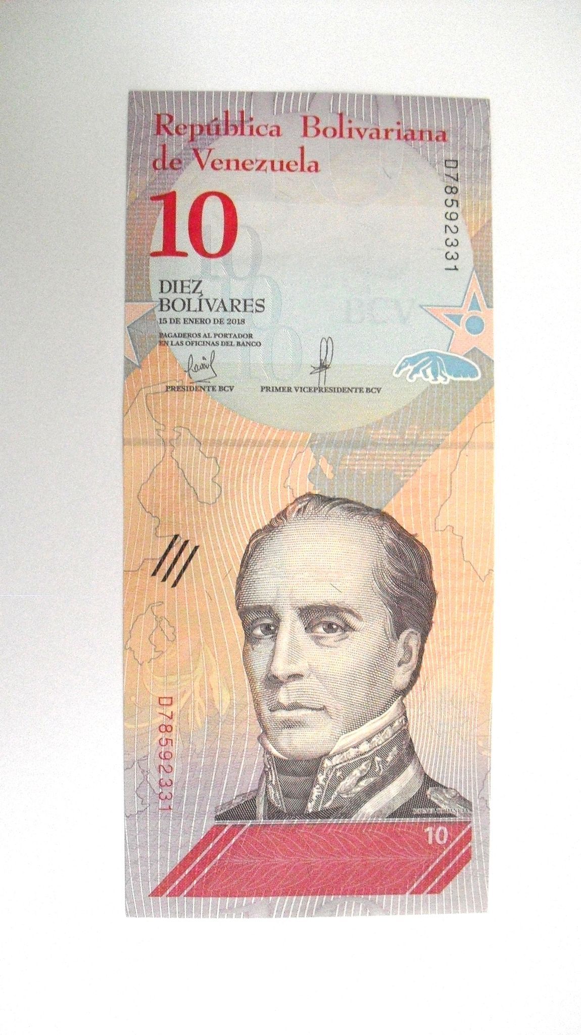 Venezuela: 10 Bolivares 2018, UNC