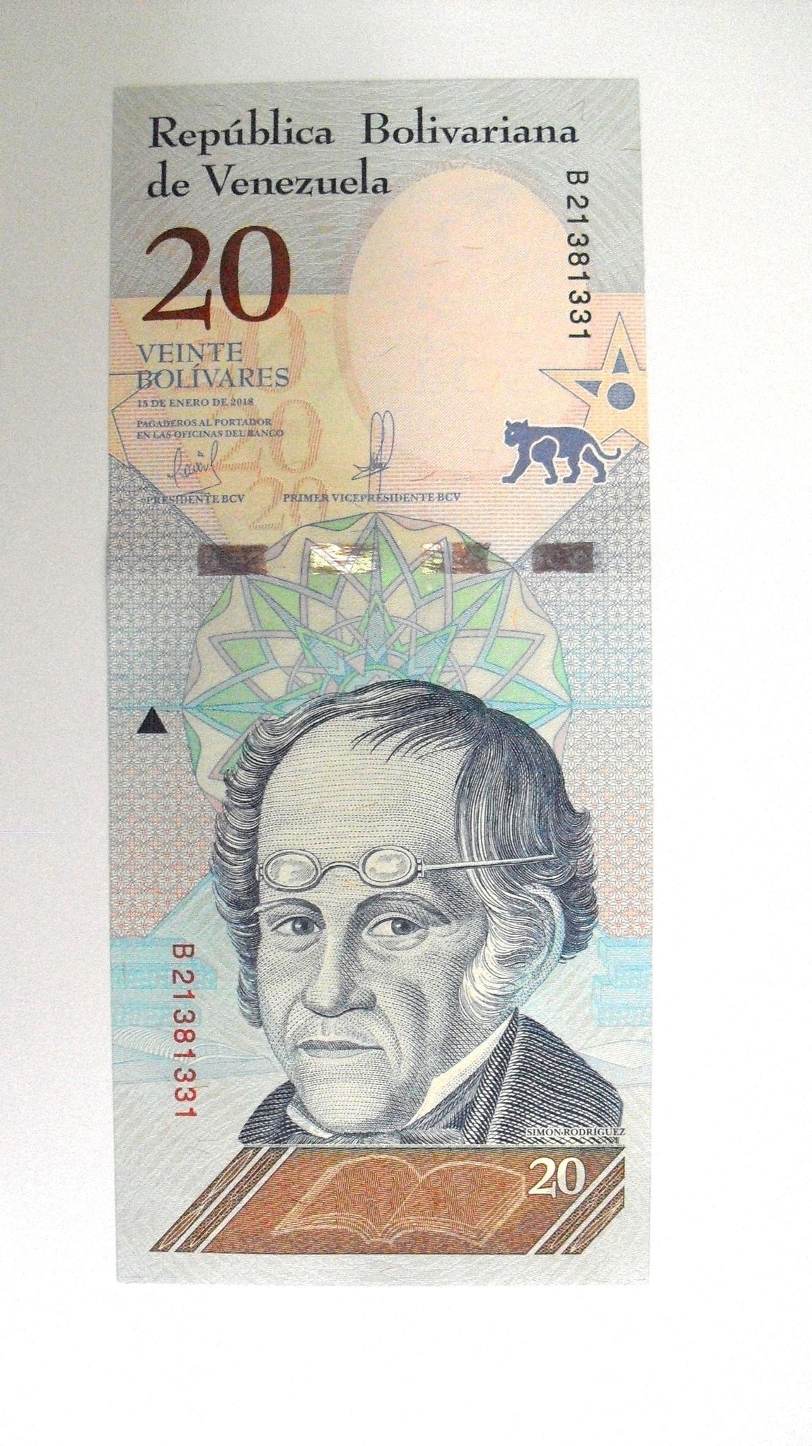 Venezuela: 20 Bolivares 2018, UNC