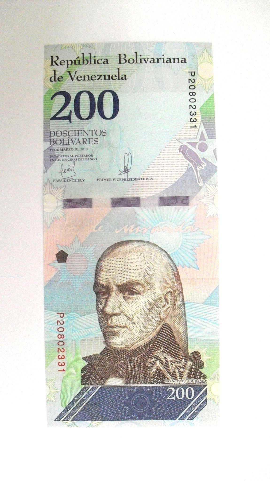 Venezuela: 200 Bolivares 2018, UNC