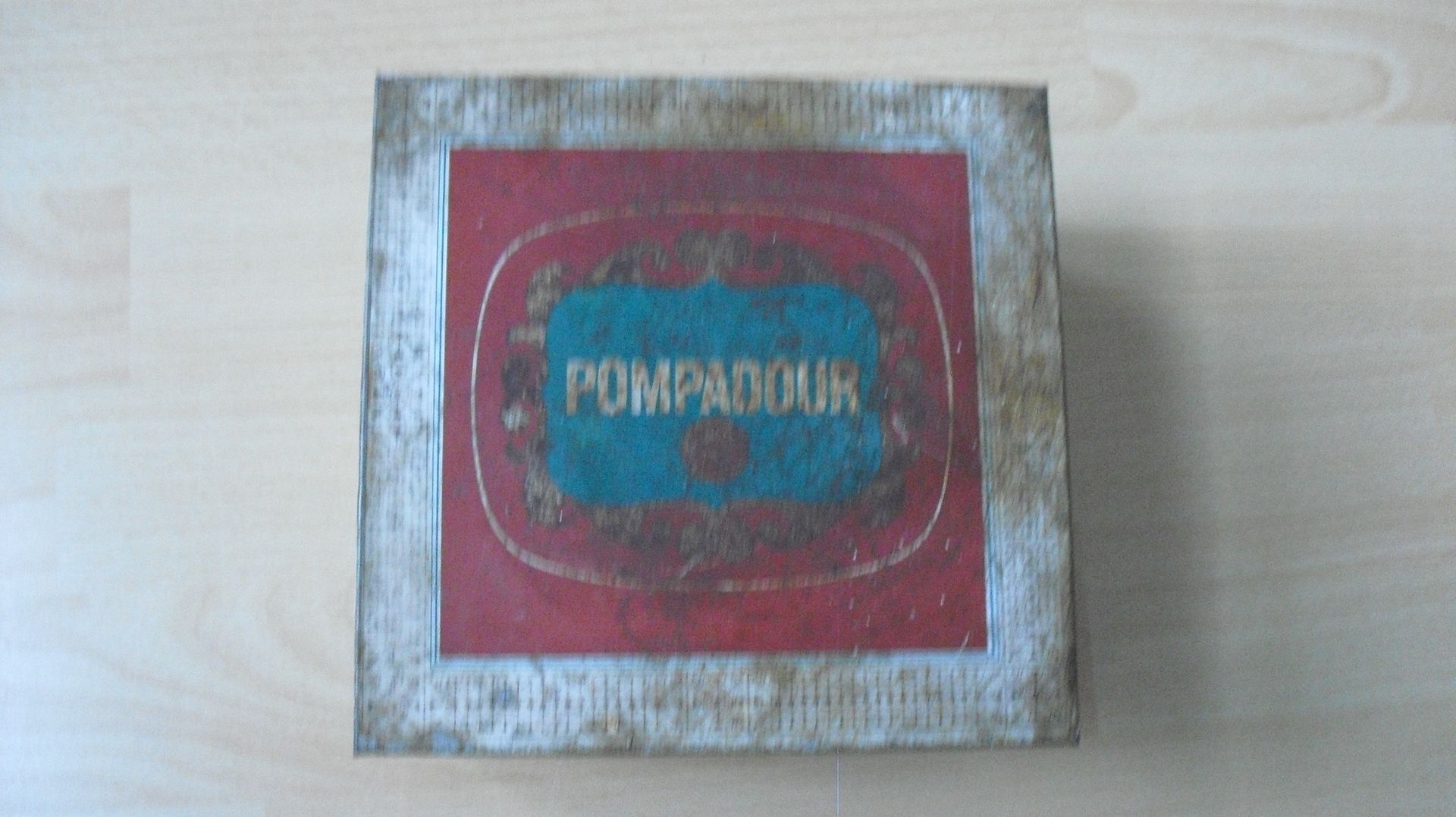 Brocante Pompadour Theekanne blik