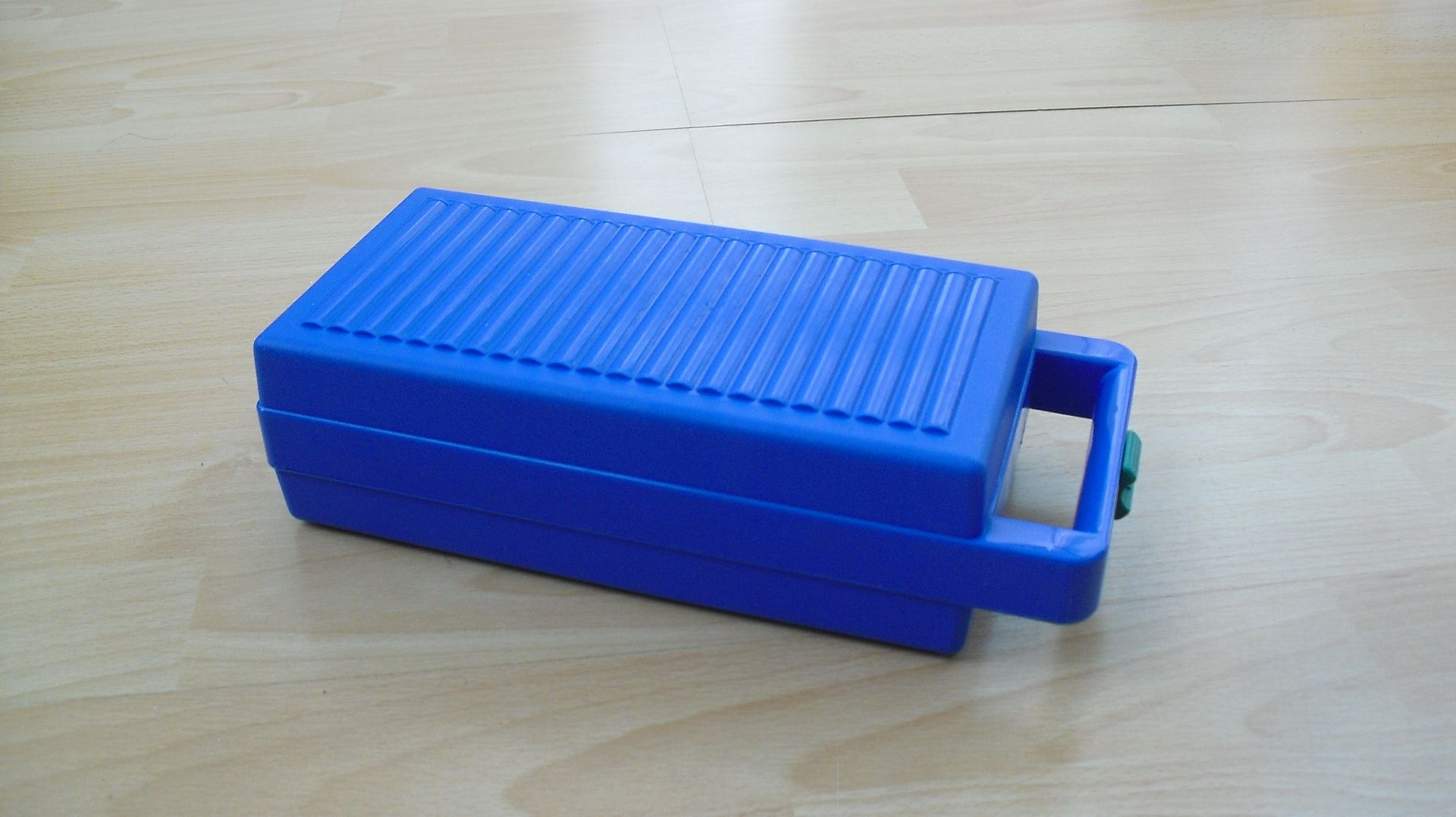 Opbergkoffer blauw voor  muziekcassettes
