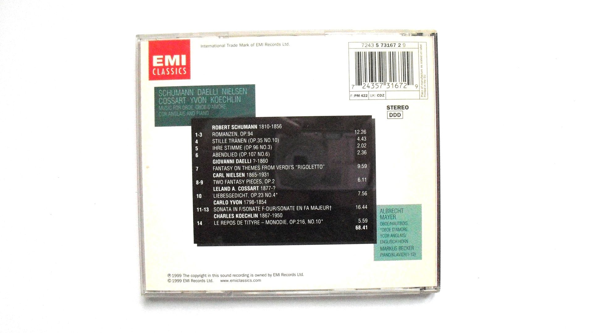 Albrecht Mayer - Music For Oboe And Piano