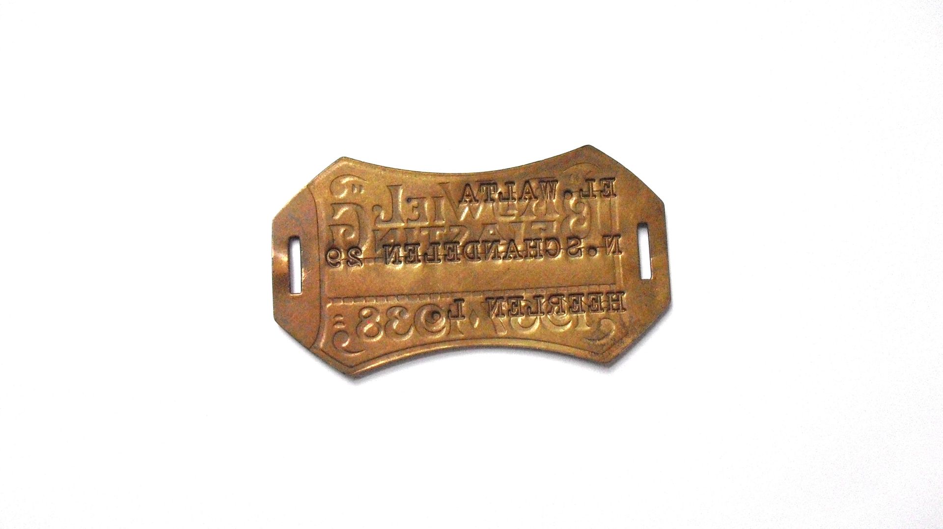 Rijwiel belastingsplaatje 1938