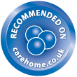 Blue circular badge with 