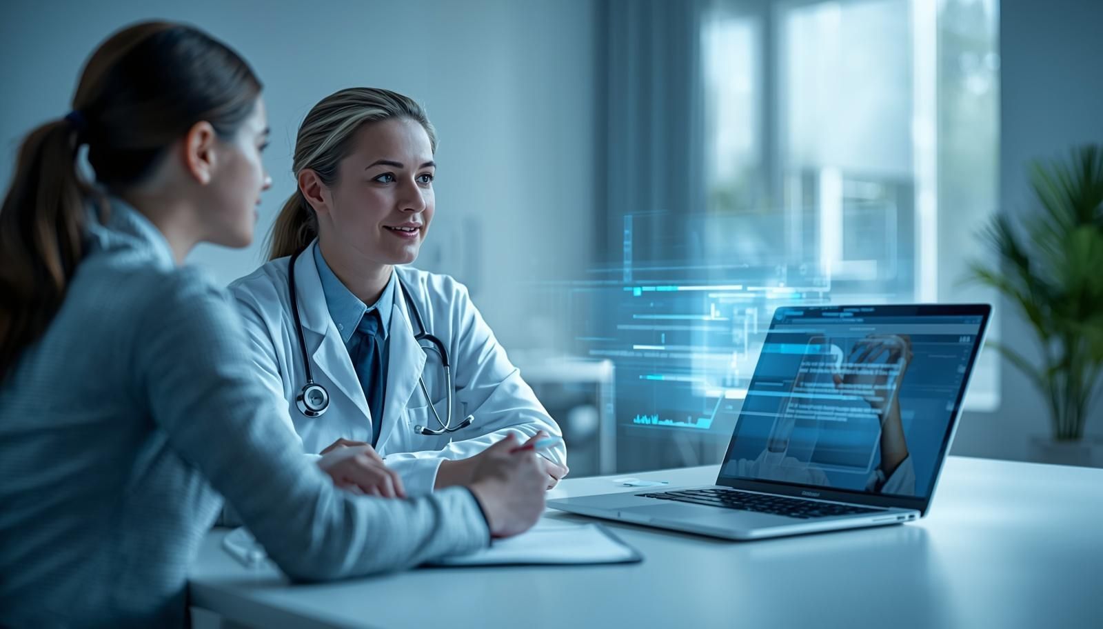 virtual medical scribe working inside EMR system during patient visit