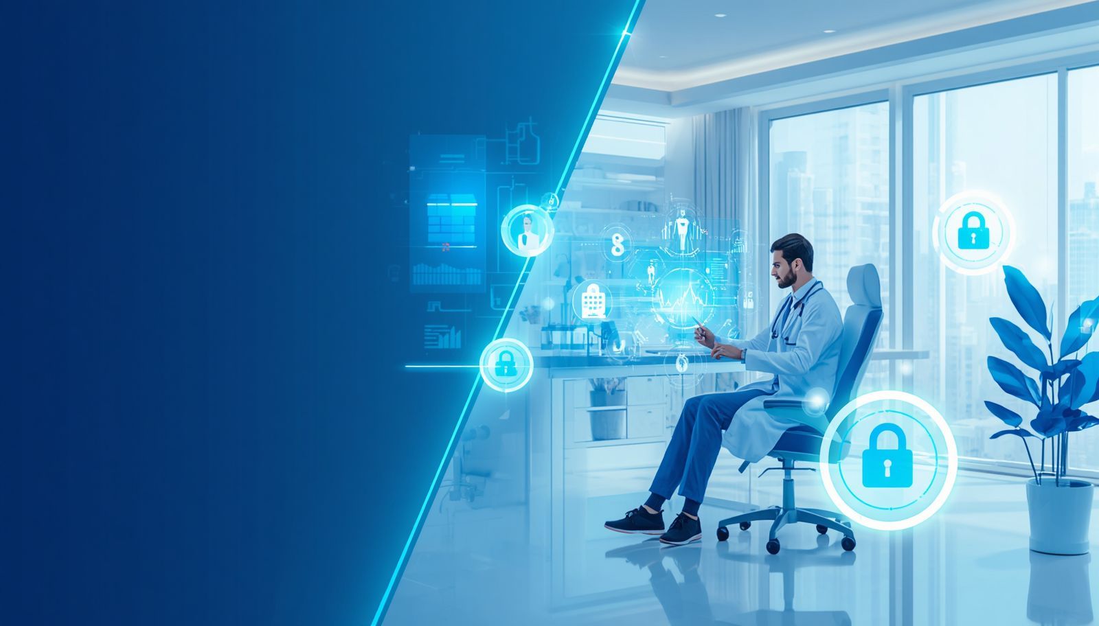 Healthcare provider reviewing AI-assisted clinical documentation