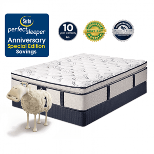 Serta castleview cushion firm euro pillowtop queen 2024 mattress set