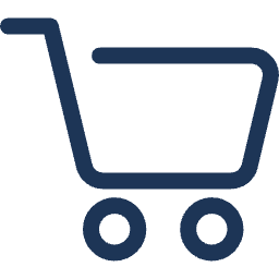 Shopping cart icon, teal outline.