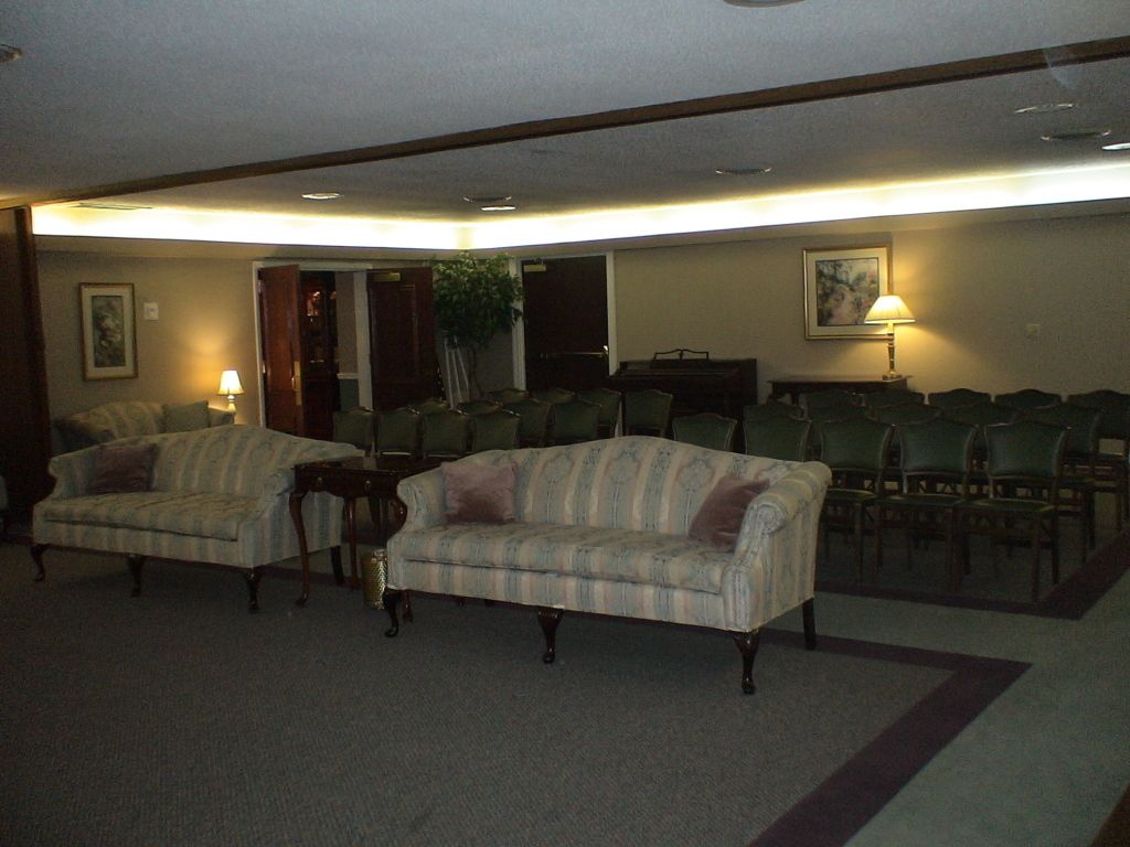 Four images of the Visitation Rooms at Hatmaker Funeral Home in Rocky Top, TN