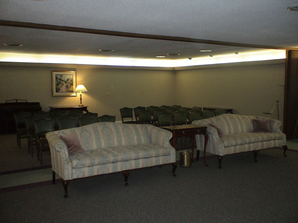 Four images of the Visitation Rooms at Hatmaker Funeral Home in Rocky Top, TN