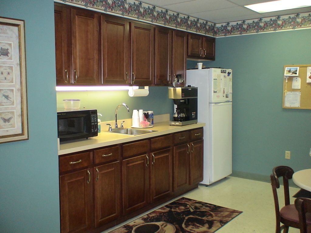 Four images of the Coffee Room at Hatmaker Funeral Home in Rocky Top, TN