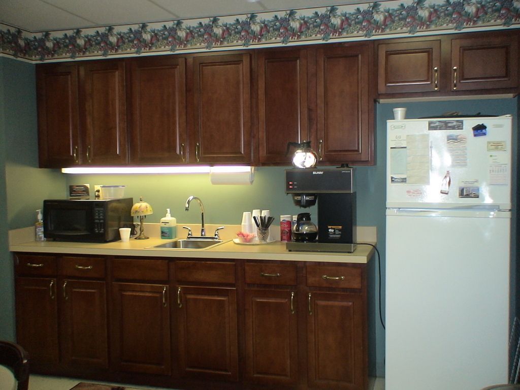Four images of the Coffee Room at Hatmaker Funeral Home in Rocky Top, TN