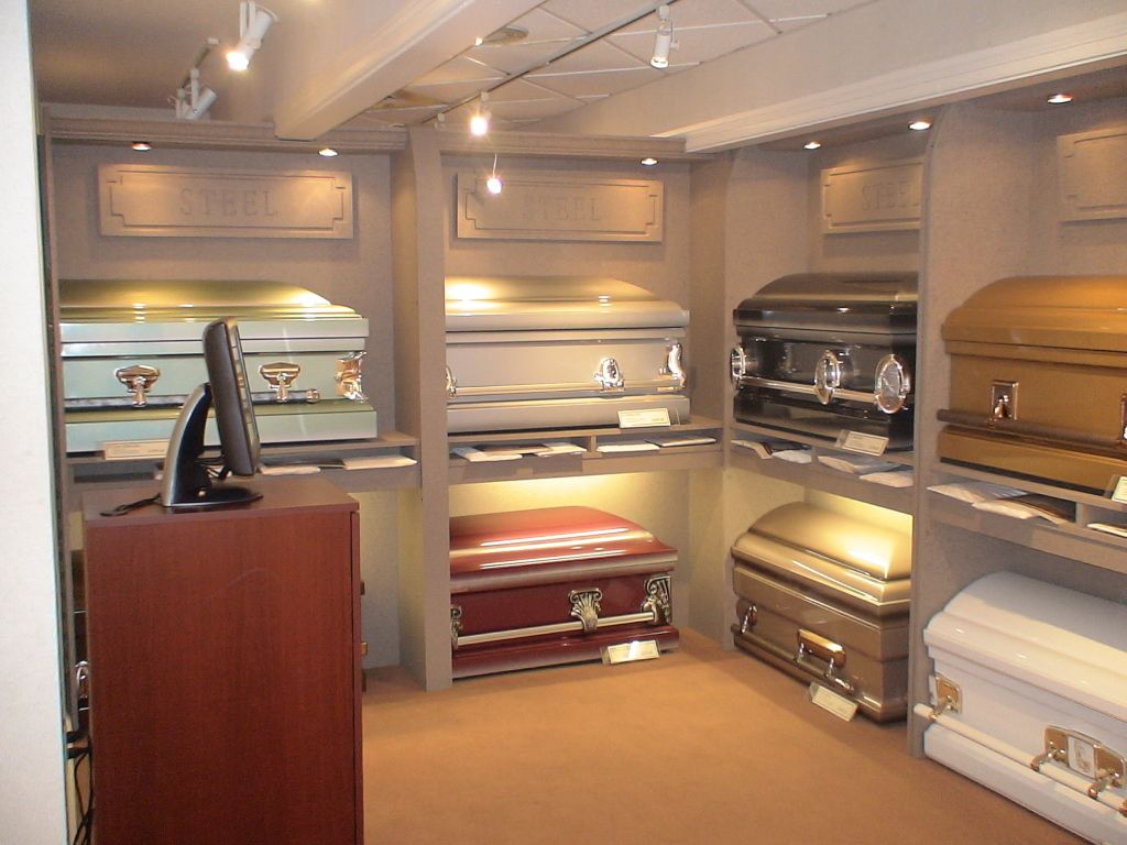 Casket Showroom. Eight (8) images of other parts of the facility at Hatmaker Funeral Home in Rocky Top, TN.