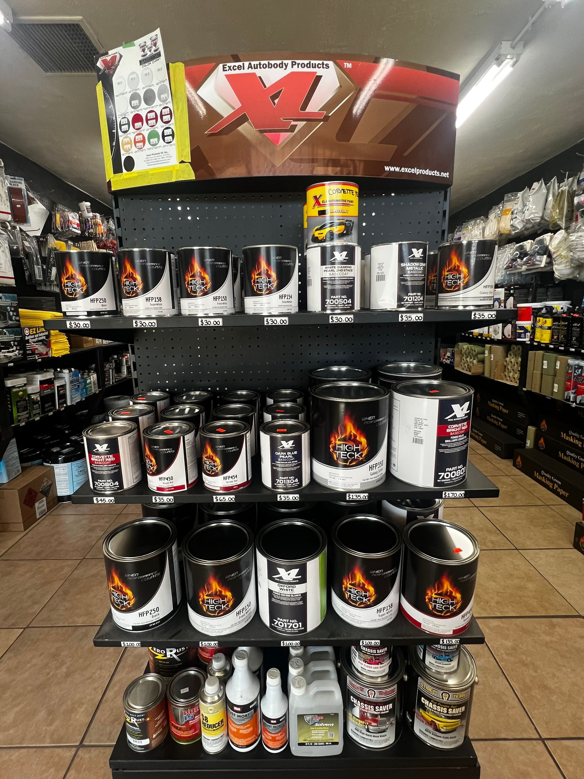 A store display with a sign that says x7 on it