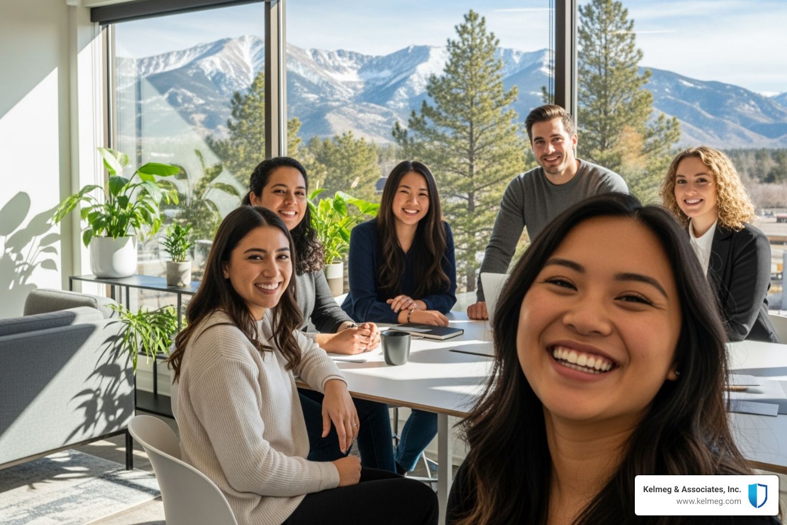 Smiling Colorado employees in an office setting — Colorado group dental plans