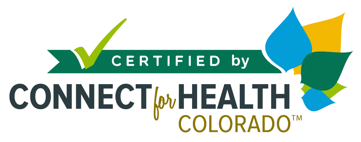 The logo for connect for health colorado is certified by the state of colorado