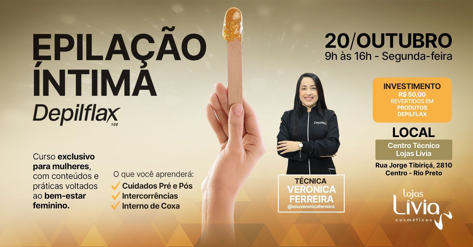 No dia 20 de outubro, das 9h às 16h, você terá a oportunidade de participar de um treinamento exclus