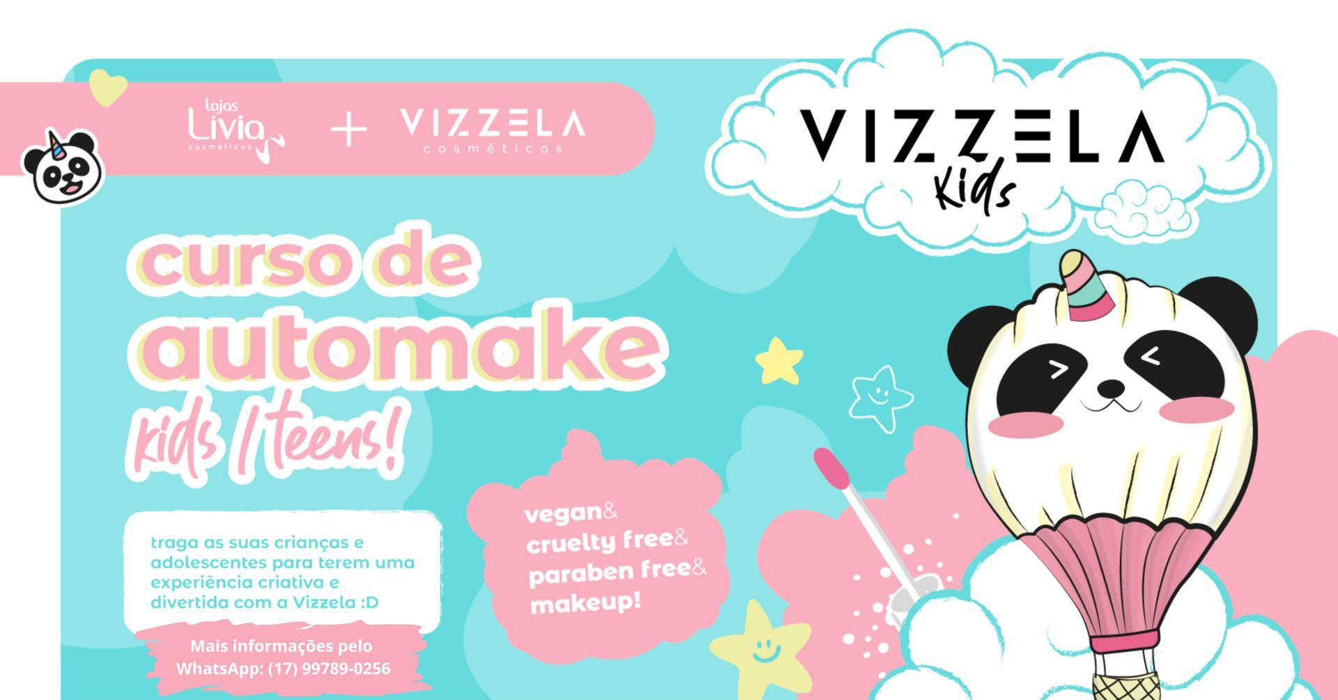 Curso de Automaquiagem Kids/Teens Lojas Lívia.
Uma experiência divertida e diferente para sua filha.