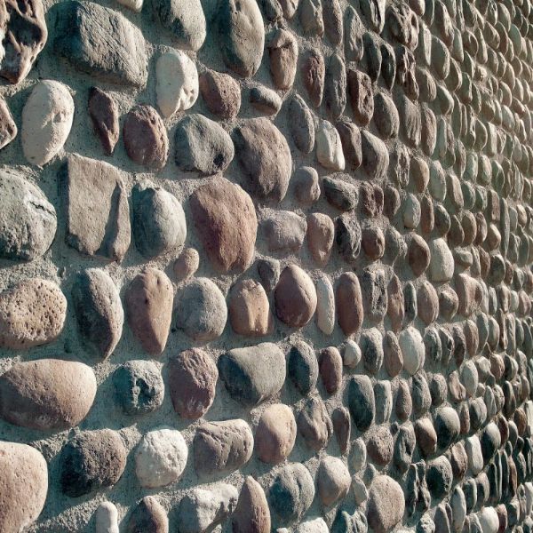 ciottoli parete abitazione