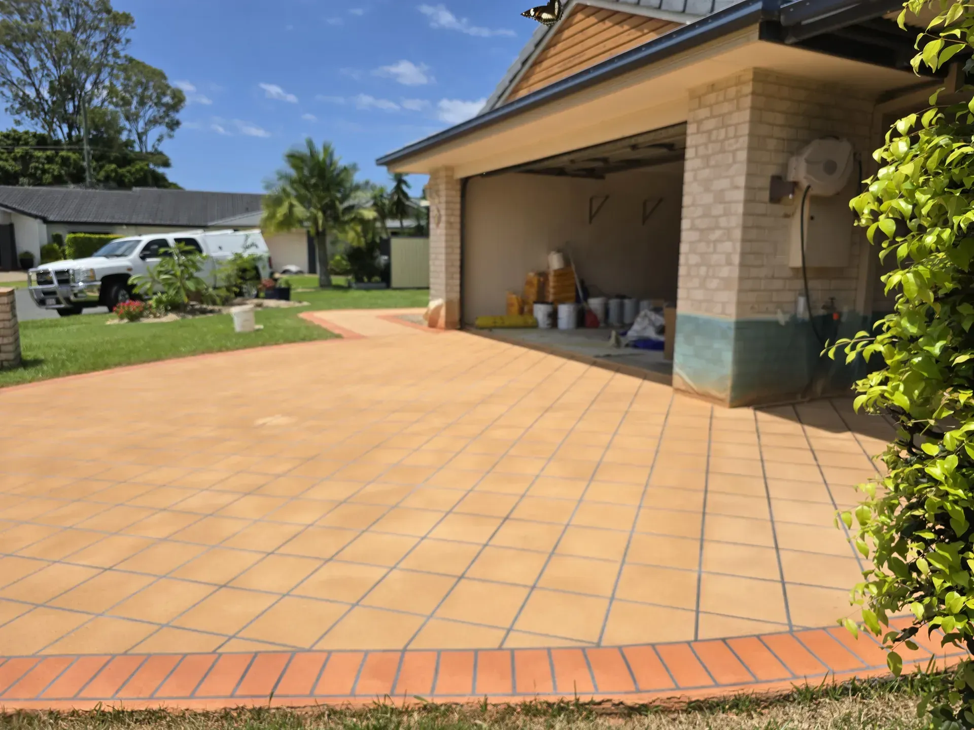 Construction Workers Pouring Concrete Onto a Reinforced Deck — Restoradrive in Banora Point, NSW