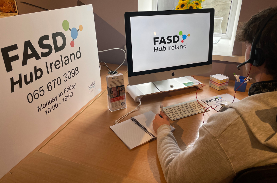 FASD Hub Ireland Call Handler taking a call