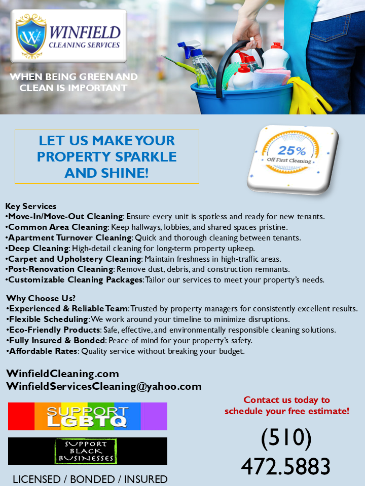 An advertisement for holiday hosting for winfield cleaning services