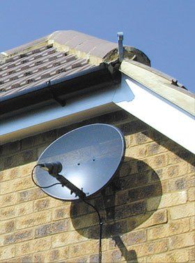 Satellite systems - West Drayton, Middlesex -  Sat-UK Net Ltd - Satellite-Dish-on-Wall