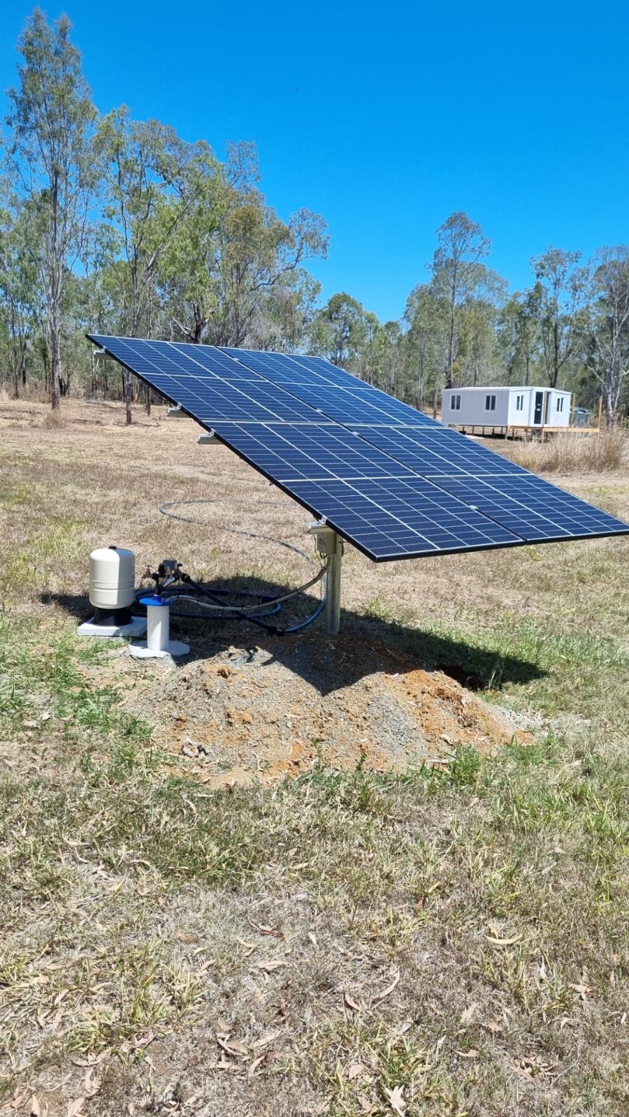 Solar Panel Angled Towards the Sun — Wilson's Drilling in South Kolan, QLD