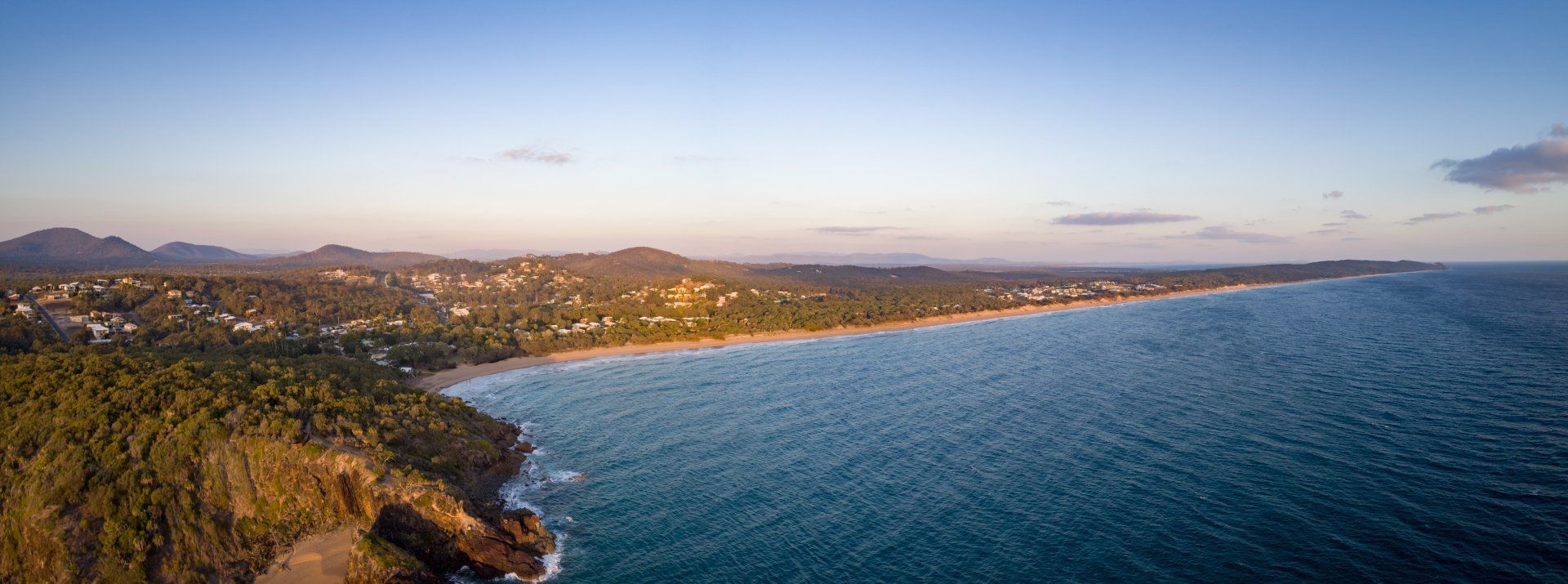 Aerial View of a Coastal Landscape With Turquoise Ocean — Wilson's Drilling in Agnes Water, QLD