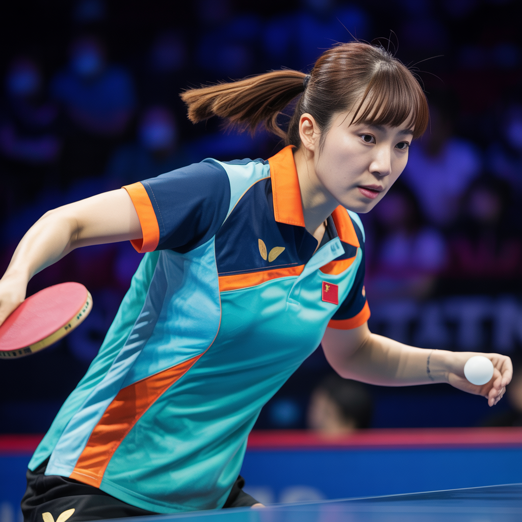 female table tennis player