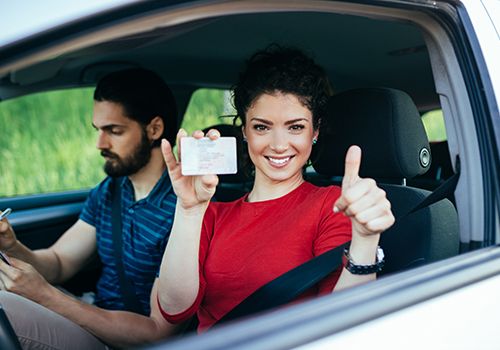 DIP — Woman Getting a Drivers License in Landham, MD