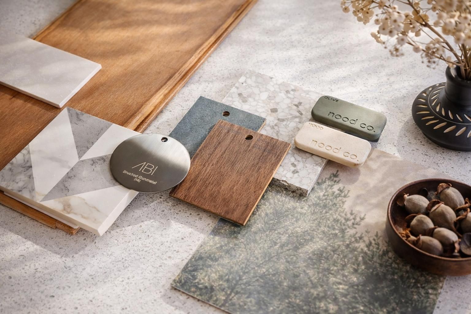 Browz & Cutz salon storefront with pink decor, arched glass walls, gold signage, and a balloon pillar at the entrance.