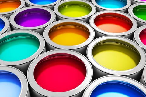 Different colours of paint