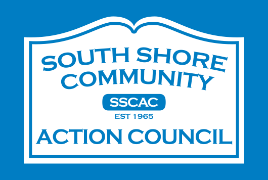 Logo for South Shore Community Action Council, established 1965, celebrating 60 years in blue text on a white background.