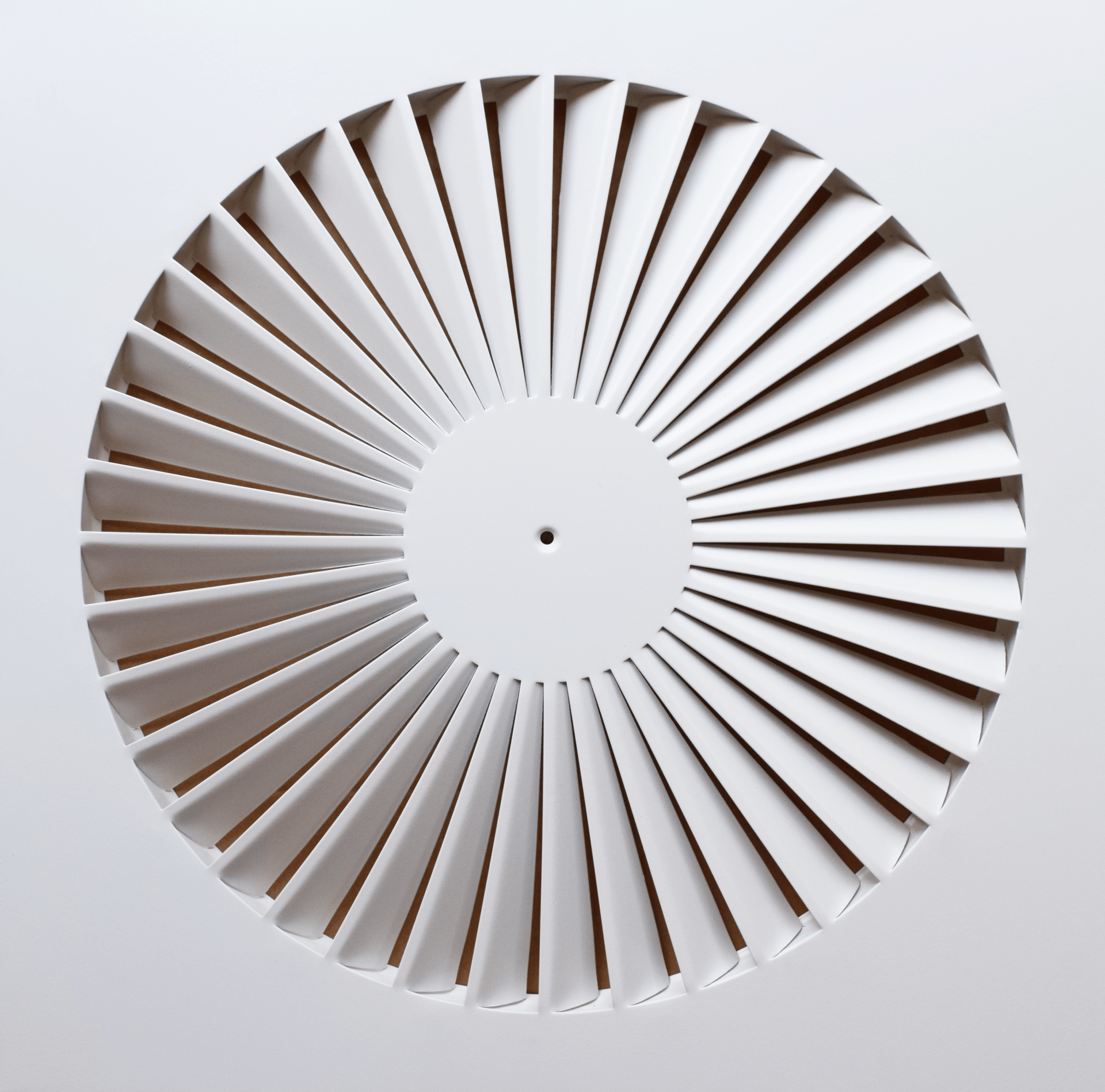 DWS fixed blade swirl diffuser. Size 400 - 600. Circular or square face. Flanged or tile replacement. High induction. By Colman