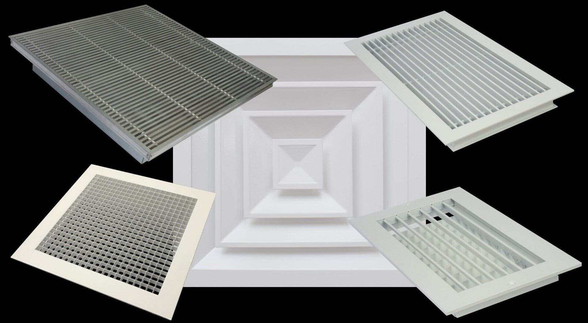 S series 4-way. T series heavy duty computer floor grille. T series fixed blade grille. G series adjustable blade grille. G series egg-crate grille. By Colman