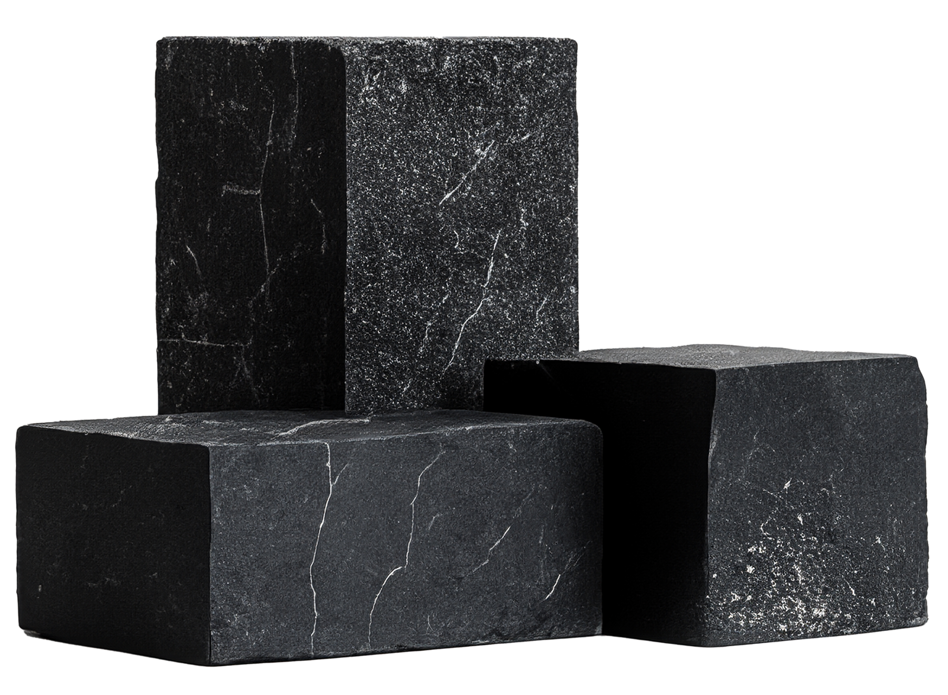 Minimal Composition dark square stone, marble, granite, product podium luxury style isolated.