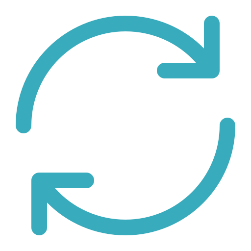 Two blue curved arrows forming a circle, indicating refresh or update.